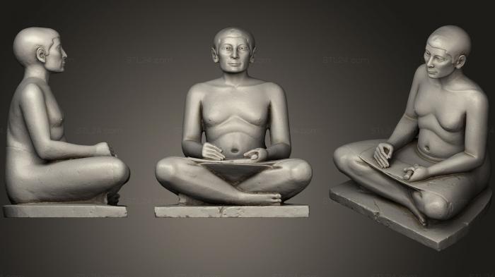 Buddha figurines (The Seated Scribe, STKBD_0094) 3D models for cnc